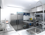 Galley in accommodation building