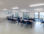 Main hall upstairs in accommodation building