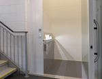 Lift and stairway in accommodation building