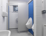 Adult male staff toilet on first floor in accommodation building